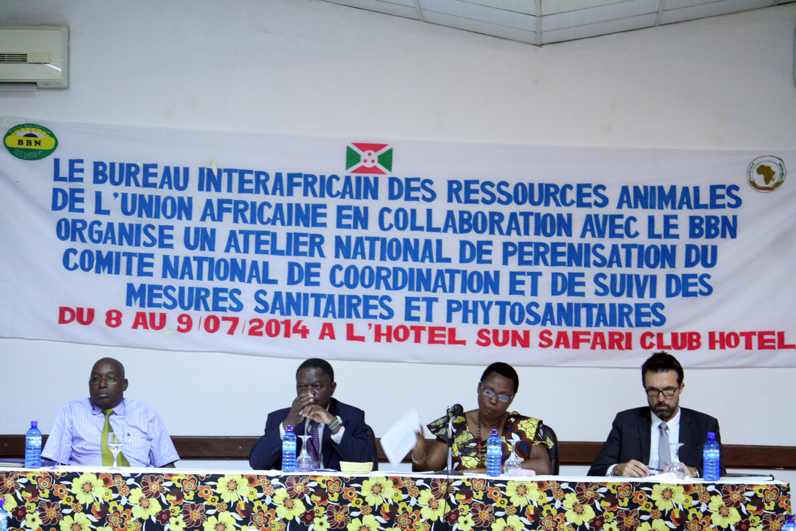  © 2014 AU-IBAR. The workshop was opened by Madam Marie Rose NIZIGIYIMANA, Minister for Trade, Industry, Posts and tourism of the Republic of Burundi (3rd from left)