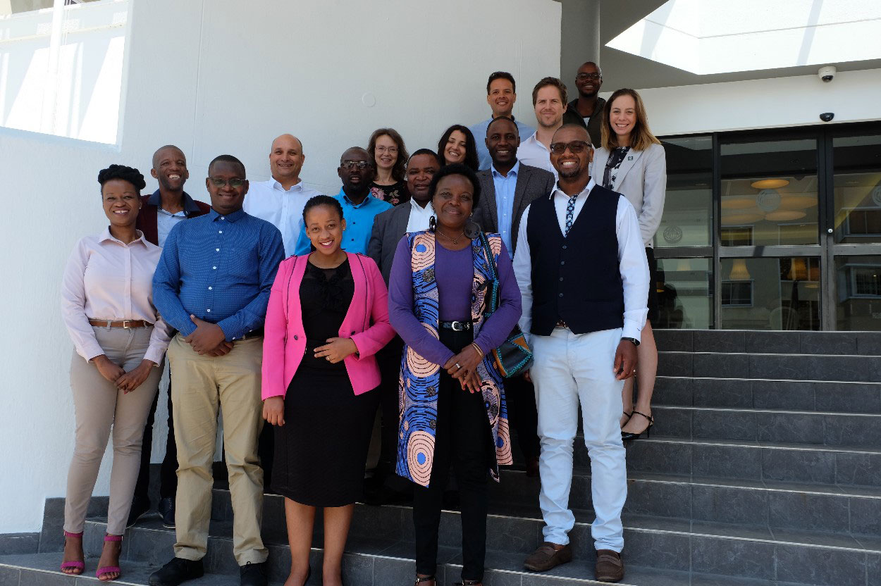 © 2019 AU-IBAR. Above picture: Dr Annie Lewa, front far right, represented AU-IBAR at the First Southern African Regional Animal Welfare Summit: Focus on Poultry, held on 5th November, 2019.